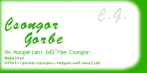 csongor gorbe business card